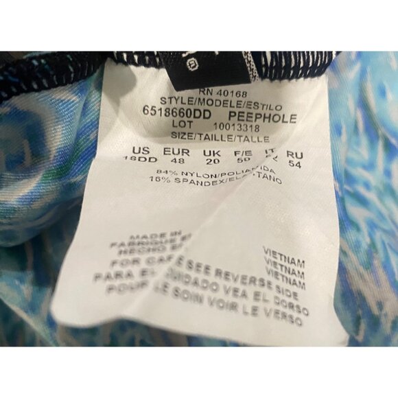 Miraclesuit Estilo Tankini Swim Top Womens 18DD Blue Resort Plus Size - Picture 3 of 8